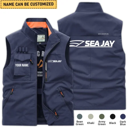 Sea Jay Fishing AU Exclusive Logo Outdoor Sleeveless Vest HOFS140525A01SJB
