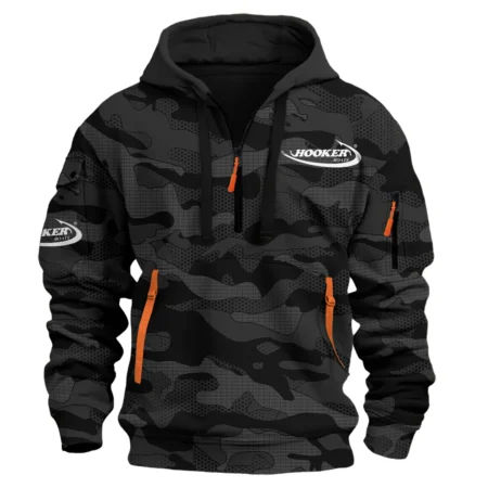 Hooker Boats Fishing AU Exclusive Logo Hoodie Half Zipper HOFS080525AU1HOO