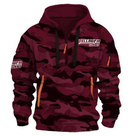 Yellowfin Plate Fishing AU Exclusive Logo Hoodie Half Zipper HOFS080525AU1YPB