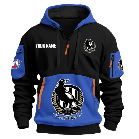 Collingwood Magpies Australian Football League Exclusive Logo Hoodie Half Zipper HOAFL0090525A01COLL