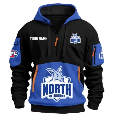 North Melbourne Kangaroos Australian Football League Exclusive Logo Hoodie Half Zipper HOAFL0090525A01NMFC