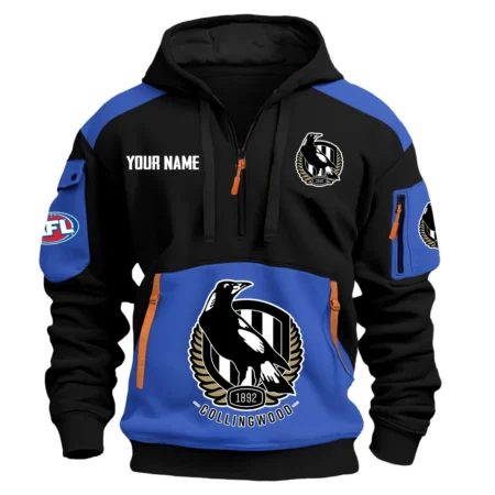 Collingwood Magpies Australian Football League Exclusive Logo Hoodie Half Zipper HOAFL190525A01COLL