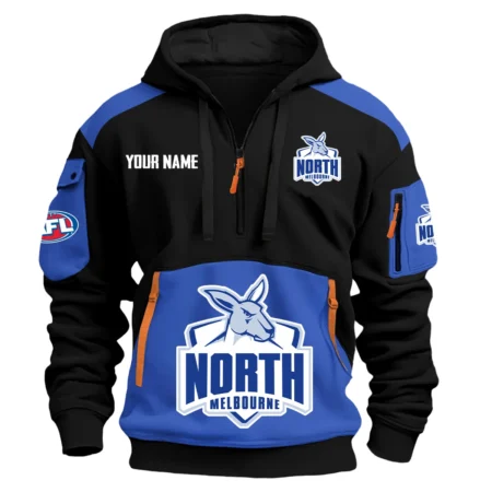 North Melbourne Kangaroos Australian Football League Exclusive Logo Hoodie Half Zipper HOAFL190525A01NMFC