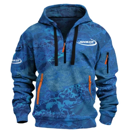 Hooker Boats Fishing AU Exclusive Logo Hoodie Half Zipper HOFS060525AU2HOO
