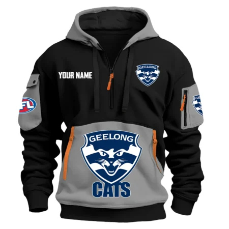 Gold Coast SUNS Australian Football League Exclusive Logo Hoodie Half Zipper HOAFL0090525A01GCFC