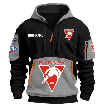 Sydney Swans Australian Football League Exclusive Logo Hoodie Half Zipper HOAFL0090525A01SYD