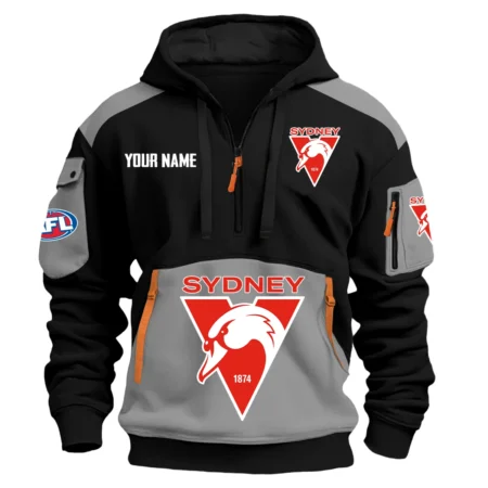 Sydney Swans Australian Football League Exclusive Logo Hoodie Half Zipper HOAFL190525A01SYD