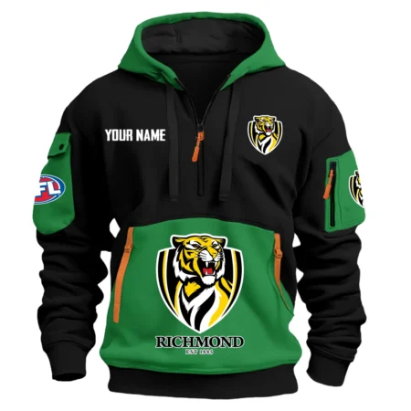 Richmond Tigers Australian Football League Exclusive Logo Hoodie Half Zipper HOAFL0090525A01RICH