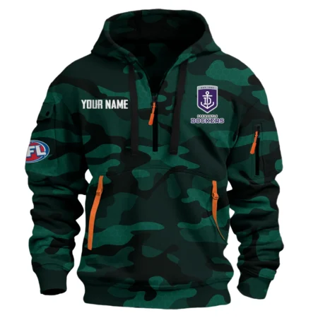 Fremantle Dockers Australian Football League Exclusive Logo Hoodie Half Zipper HOAFL080525A01FRE