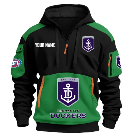 Fremantle Dockers Australian Football League Exclusive Logo Hoodie Half Zipper HOAFL190525A01FRE