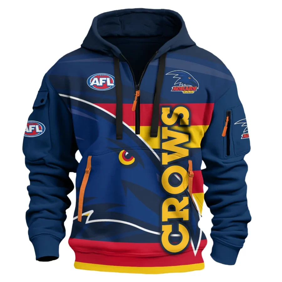 Adelaide Crows Australian Football League Exclusive Logo Hoodie Half Zipper HOAFL120525A01ADEL
