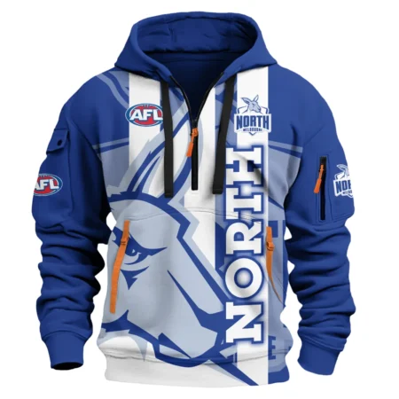 North Melbourne Kangaroos Australian Football League Exclusive Logo Hoodie Half Zipper HOAFL120525A01NMFC