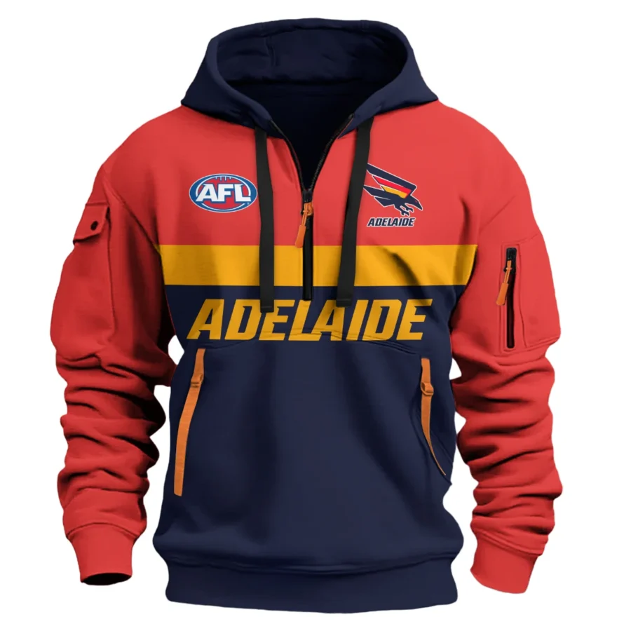 Adelaide Crows Australian Football League Exclusive Logo Hoodie Half Zipper HOAFL140525A01ADELHDF