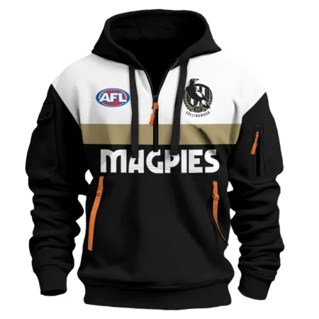 Collingwood Australian Football League Exclusive Logo Hoodie Half Zipper HOAFL140525A01COLLHDF