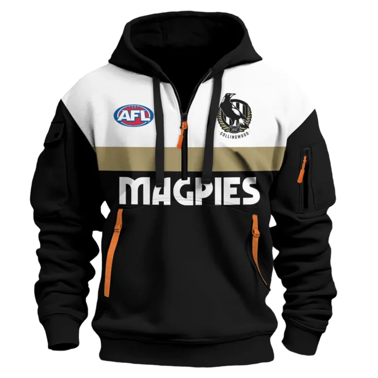 Collingwood Australian Football League Exclusive Logo Hoodie Half Zipper HOAFL140525A01COLLHDF