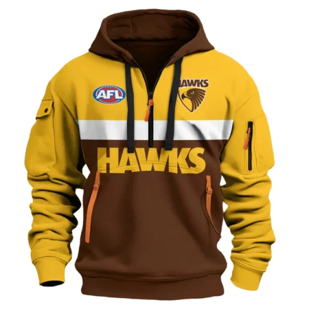Hawthorn Hawks Australian Football League Exclusive Logo Hoodie Half Zipper HOAFL140525A01HAWHDF