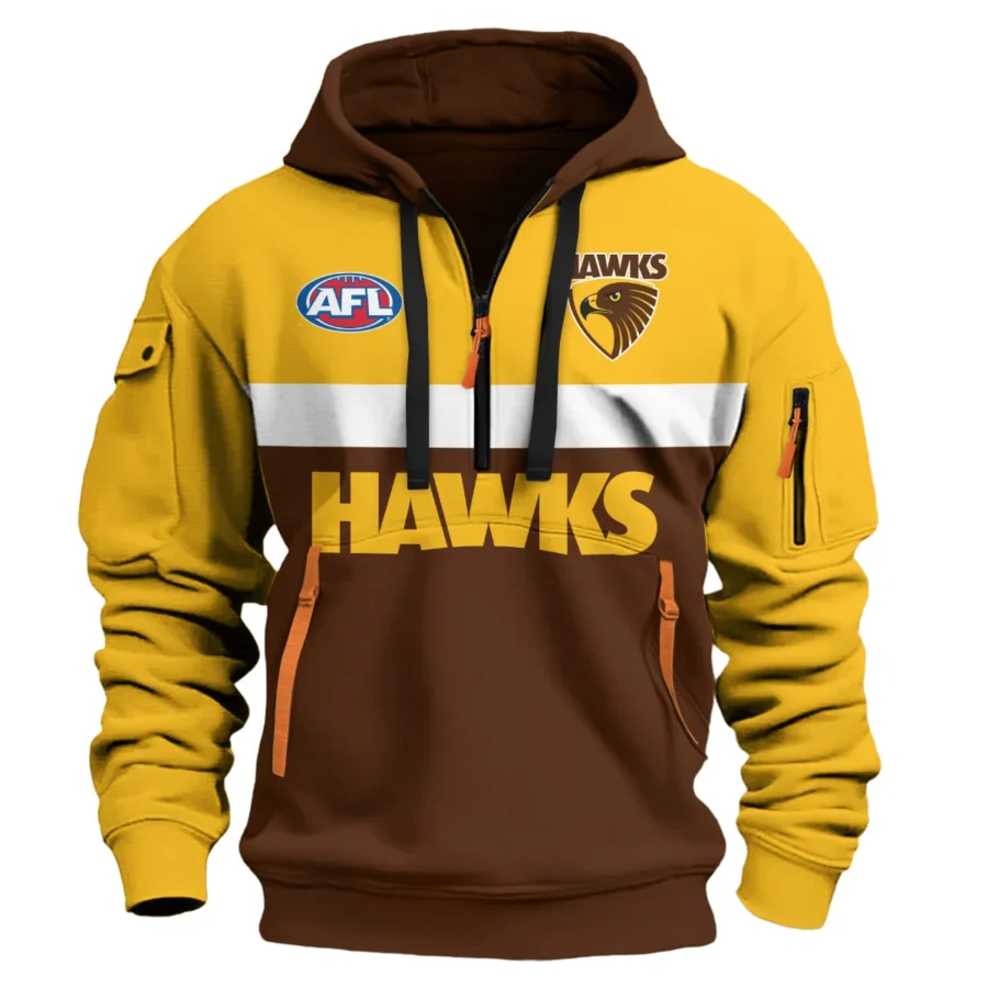 Hawthorn Hawks Australian Football League Exclusive Logo Hoodie Half Zipper HOAFL140525A01HAWHDF