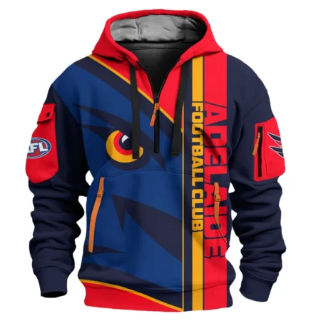 Adelaide Crows Australian Football League Exclusive Logo Hoodie Half Zipper HOAFL210525FW01ADEL