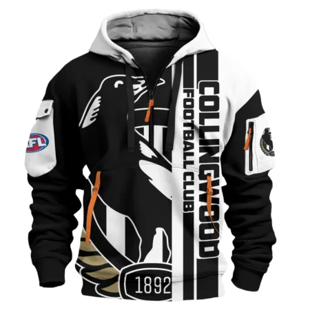 Collingwood Magpies Australian Football League Exclusive Logo Hoodie Half Zipper HOAFL210525FW01COLL