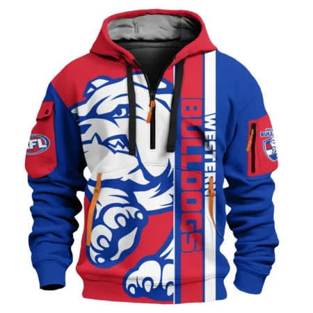 Western Bulldogs Australian Football League Exclusive Logo Hoodie Half Zipper HOAFL210525FW01WB