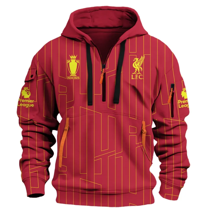 2024–25 PREMIER LEAGUE X LIVERPOOL F.C Exclusive Logo - Hoodie Half Zipper HOPRL050525LVP06HDF - Image 2