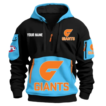 GWS Giants Australian Football League Exclusive Logo Hoodie Half Zipper HOAFL0090525A01GWS
