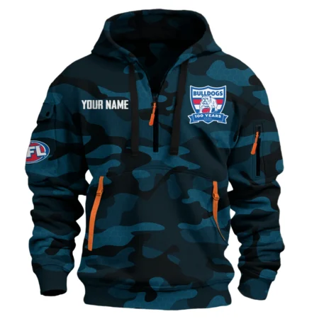 Western Bulldogs Australian Football League Exclusive Logo Hoodie Half Zipper HOAFL080525A01WB
