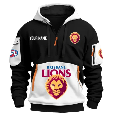 Brisbane Lions Australian Football League Exclusive Logo Hoodie Half Zipper HOAFL0090525A01BL