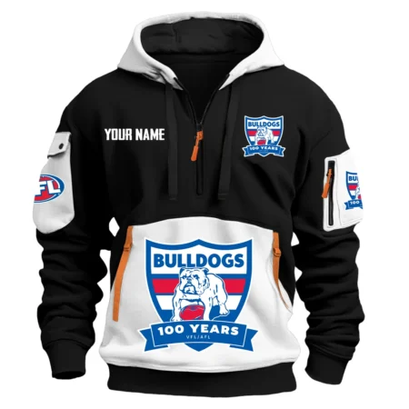 Western Bulldogs Australian Football League Exclusive Logo Hoodie Half Zipper HOAFL0090525A01WB