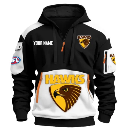 Hawthorn Hawks Australian Football League Exclusive Logo Hoodie Half Zipper HOAFL190525A01HAW