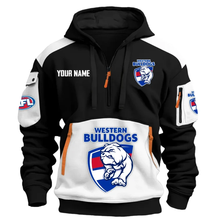Western Bulldogs Australian Football League Exclusive Logo Hoodie Half Zipper HOAFL190525A01WB