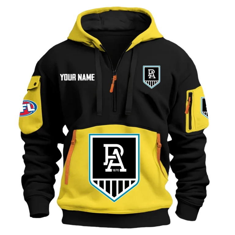 Port Adelaide Power Australian Football League Exclusive Logo Hoodie Half Zipper HOAFL0090525A01PORT