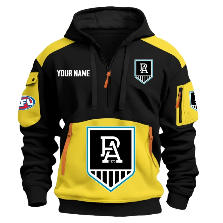 Port Adelaide Power Australian Football League Exclusive Logo Hoodie Half Zipper HOAFL190525A01PORT