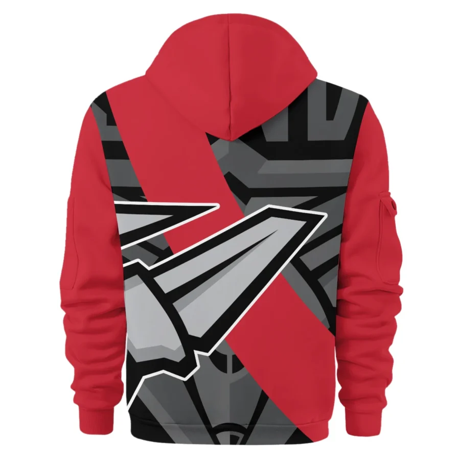 Essendon Bombers Australian Football League Exclusive Logo Hoodie Half Zipper HOAFL120525A01ESS - Image 2