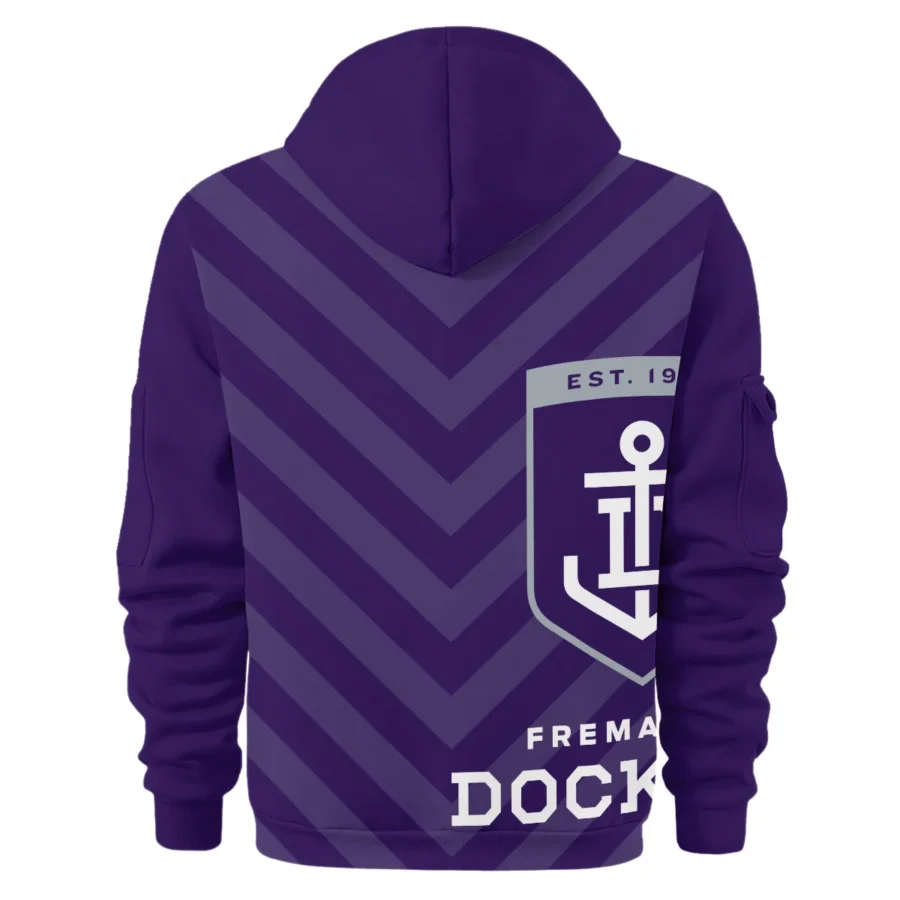 Fremantle Dockers Australian Football League Exclusive Logo Hoodie Half Zipper HOAFL120525A01FRE - Image 2