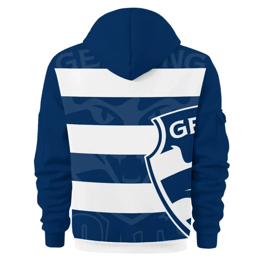 Geelong Cats Australian Football League Exclusive Logo Hoodie Half Zipper HOAFL120525A01GEEL - Image 2