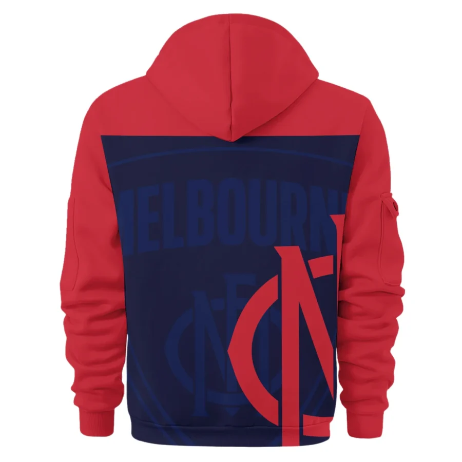Melbourne Demons Australian Football League Exclusive Logo Hoodie Half Zipper HOAFL120525A01MELB - Image 2