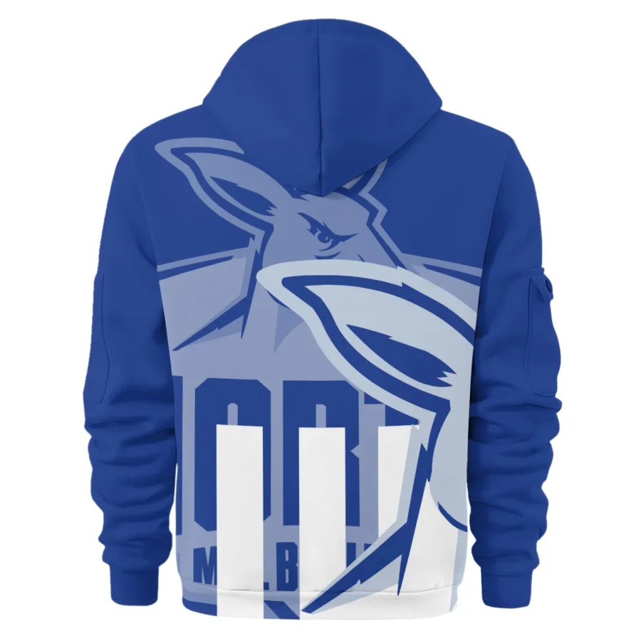 North Melbourne Kangaroos Australian Football League Exclusive Logo Hoodie Half Zipper HOAFL120525A01NMFC - Image 2
