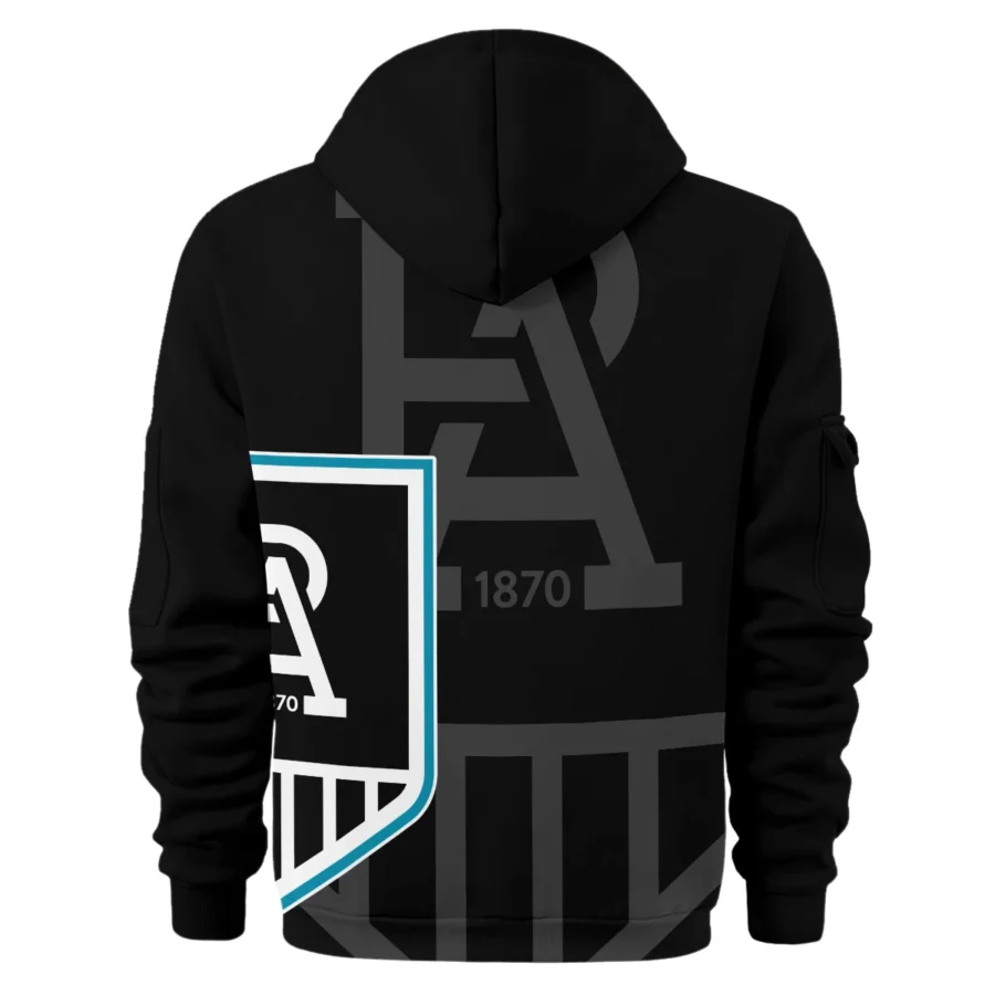 Port Adelaide Power Australian Football League Exclusive Logo Hoodie Half Zipper HOAFL120525A01PORT - Image 2
