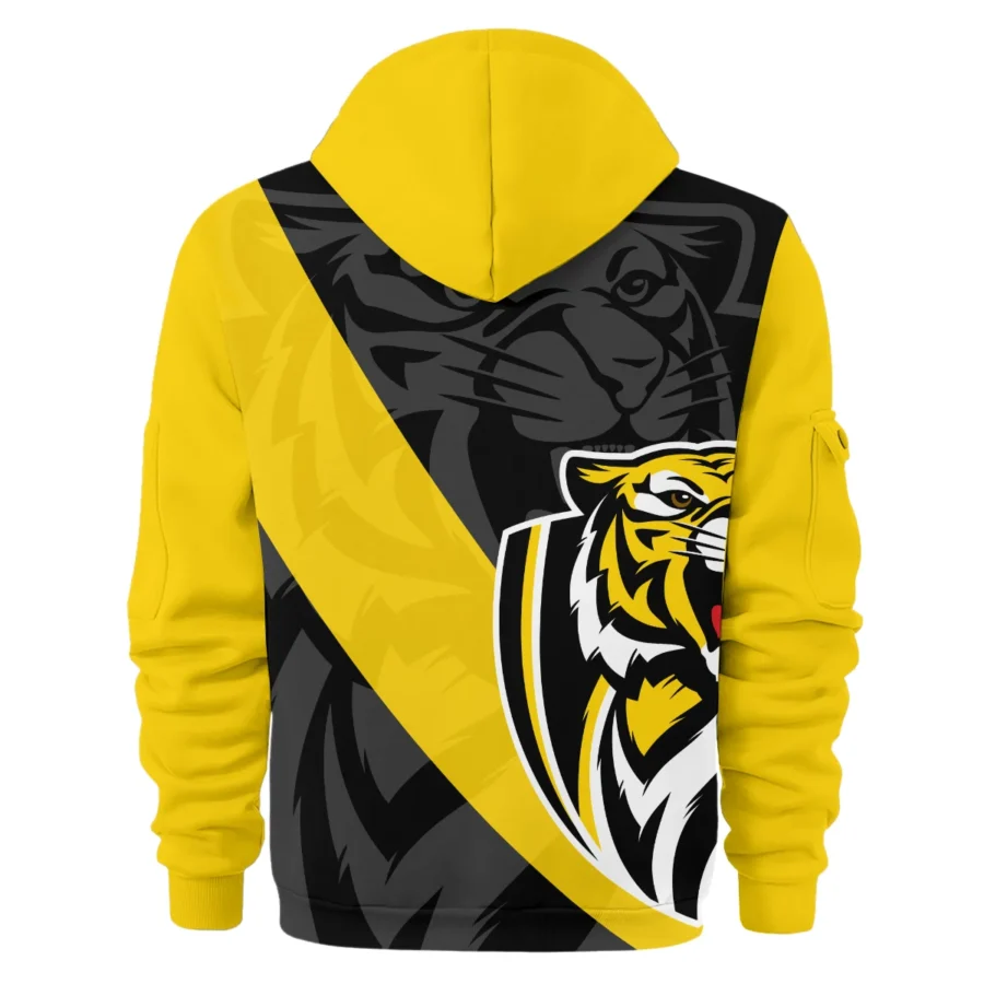 Richmond Tigers Australian Football League Exclusive Logo Hoodie Half Zipper HOAFL120525A01RICH - Image 2