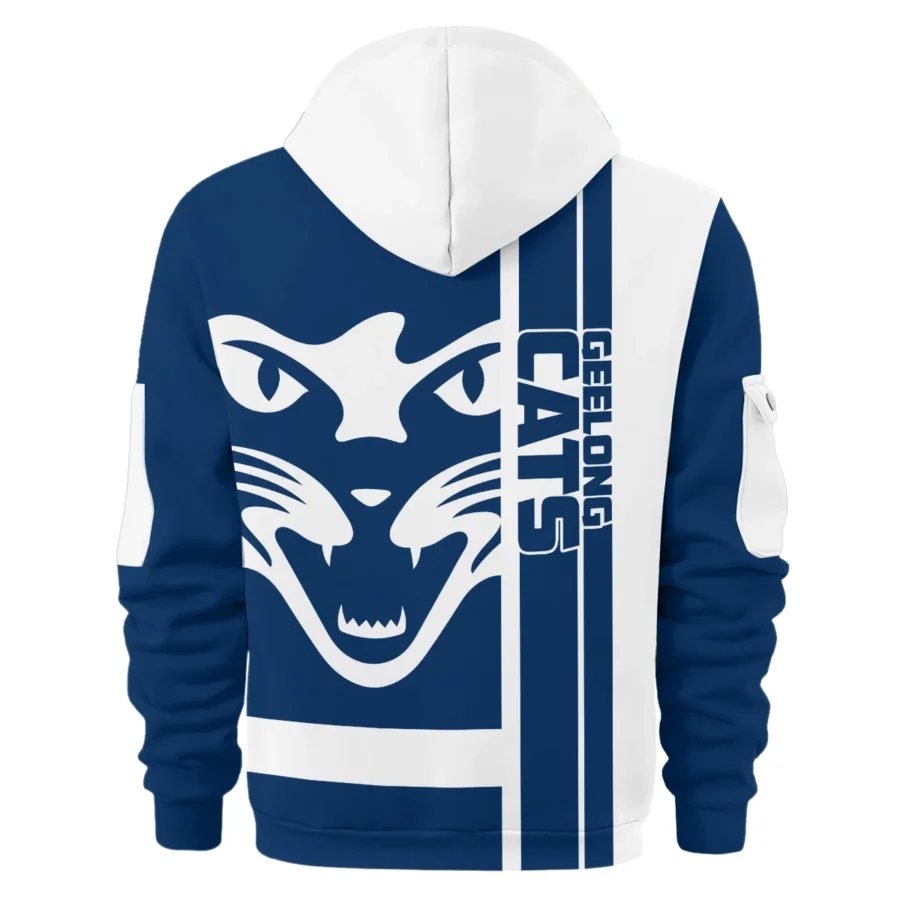Geelong Cats Australian Football League Exclusive Logo Hoodie Half Zipper HOAFL210525FW01GEEL - Image 2