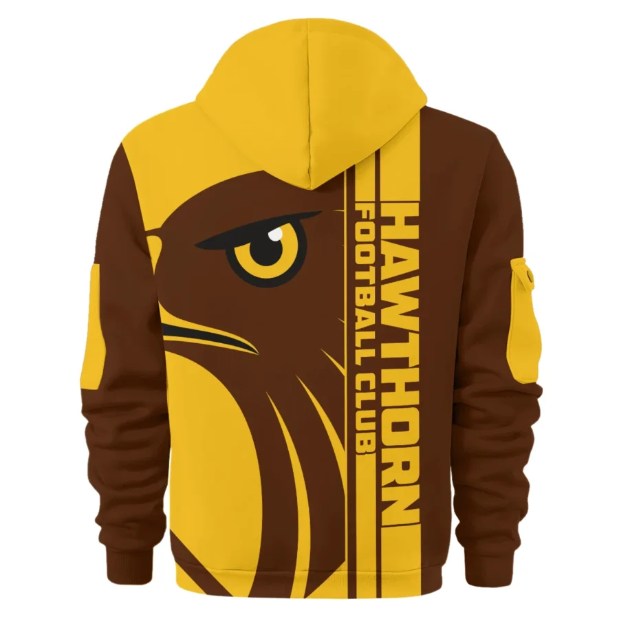 Hawthorn Hawks Australian Football League Exclusive Logo Hoodie Half Zipper HOAFL210525FW01HAW - Image 2