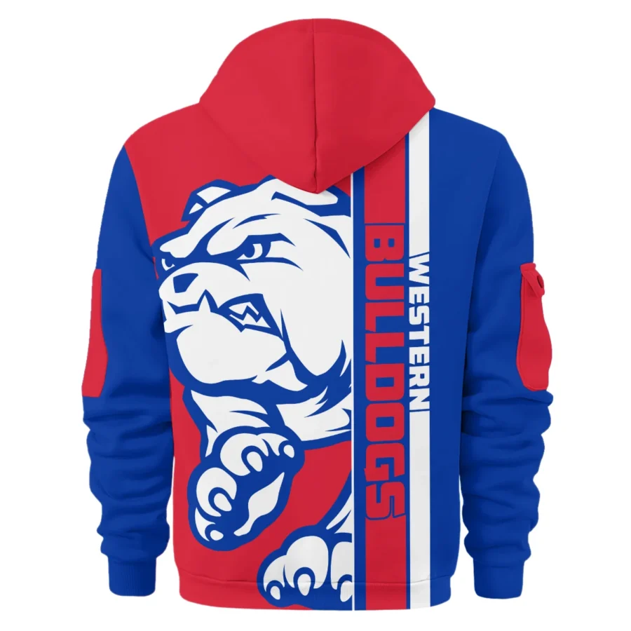 Western Bulldogs Australian Football League Exclusive Logo Hoodie Half Zipper HOAFL210525FW01WB - Image 2