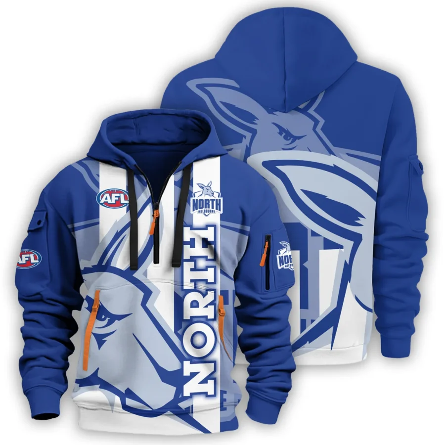 North Melbourne Kangaroos Australian Football League Exclusive Logo Hoodie Half Zipper HOAFL120525A01NMFC - Image 3