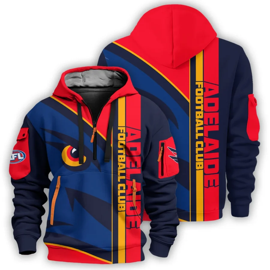 Adelaide Crows Australian Football League Exclusive Logo Hoodie Half Zipper HOAFL210525FW01ADEL - Image 3