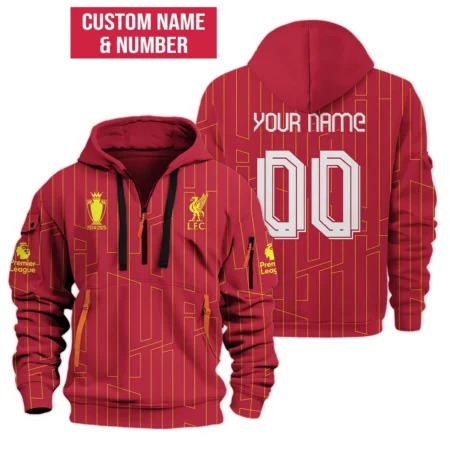 2024–25 PREMIER LEAGUE X LIVERPOOL F.C Exclusive Logo - Hoodie Half Zipper HOPRL050525LVP05HDF