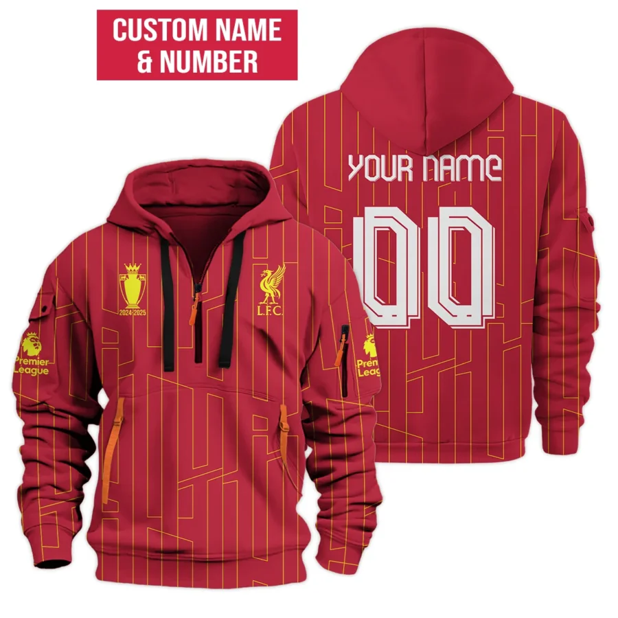 2024–25 PREMIER LEAGUE X LIVERPOOL F.C Exclusive Logo - Hoodie Half Zipper HOPRL050525LVP05HDF