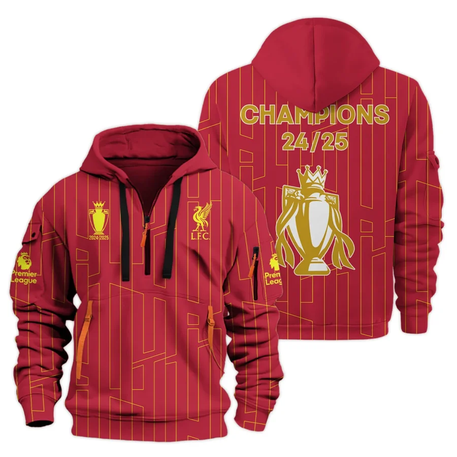 2024–25 PREMIER LEAGUE X LIVERPOOL F.C Exclusive Logo - Hoodie Half Zipper HOPRL050525LVP06HDF