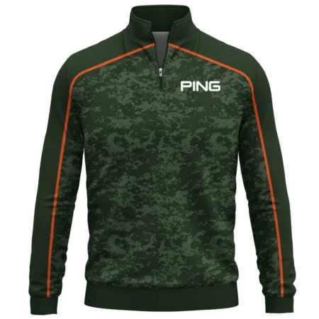Ping Brand Exclusive Logo All Over Print Quarter Zip Sweatshirt HOGOF290525A01PI