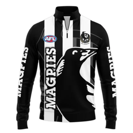 Collingwood Magpies Australian Football League Exclusive Logo Quarter Zip Sweatshirt HOAFL130525A02COLLQTZ
